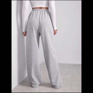 Gray Wide Leg Sweatpants